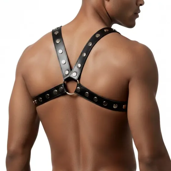 Чоловіча портупея Art of Sex - Spartacus, екошкіра, колір чорний, розмір L-2XL Львів