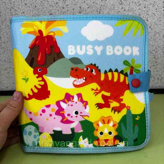 Книга-бизиборд фетровая мягкая развивающая 