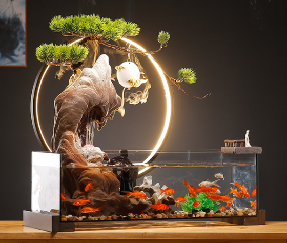 Акваріум Декоративний водоспад кімнатний 49х60 см ВЕЛИКИЙ, Акваріум підставка для зволожувача повітря Кременчук
