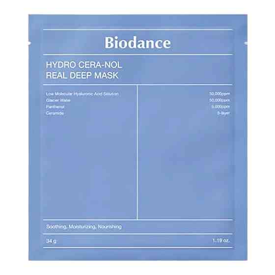 Маска гидрогелевая ночная с керамидами и пантенолом Hydro Cera-Nol Real Deep Sheet Mask Biodance 1 шт Винница