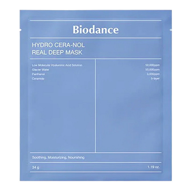 Маска гідрогелева нічна з керамідами та пантенолом Hydro Cera-Nol Real Deep Sheet Mask Biodance 1 шт Вінниця - фото 1