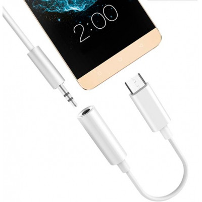 Перехідник Lapara USB Type-C Male - Audio AUX mini jack 3,5 mm Female (LA-Type-C-Audio-3.5mm white) Вінниця - фото 5