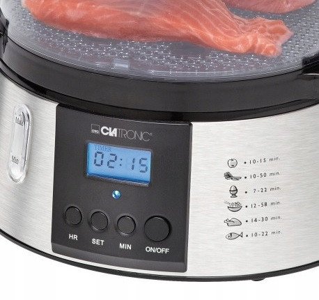 Пароварка багаторівнева із ЖК-дисплеєм Clatronic DG (3547) Потужність 800 Вт Нововолинськ - фото 3