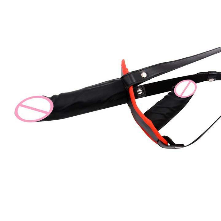 Двосторонній страпон - Double StrapOn 17,5*4/10*3,5 см - Чорний Вінниця - фото 5