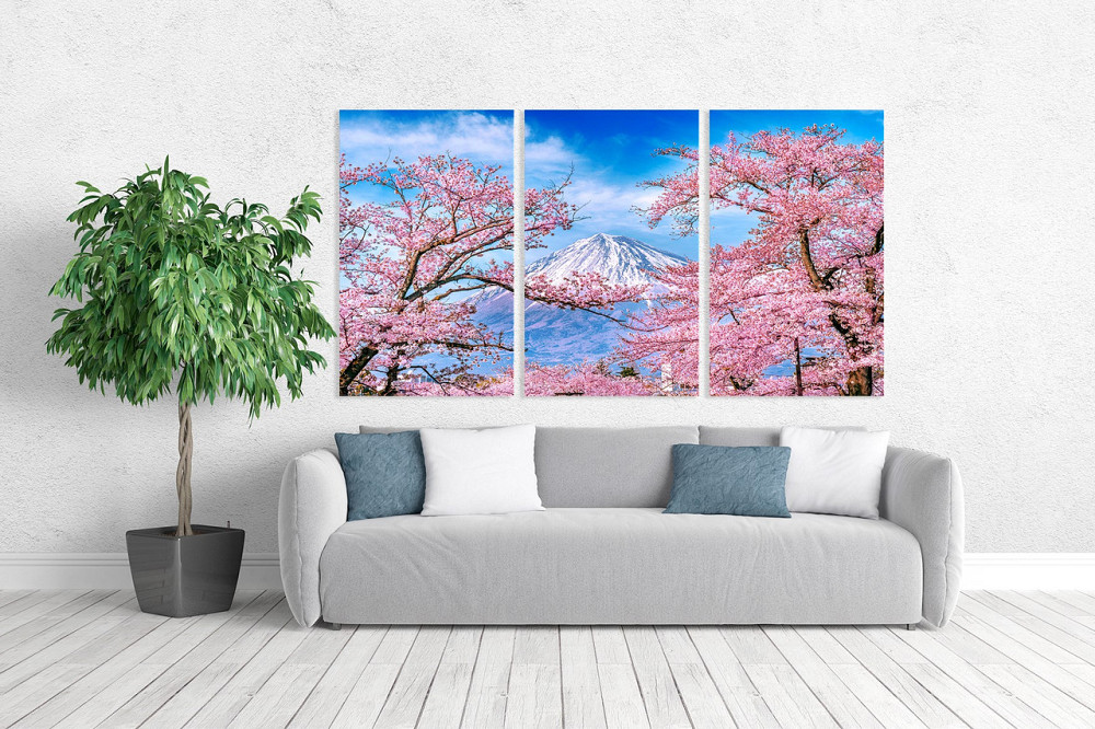 Модульная картина в гостиную / спальню  Сакура     ART-253_3A Киев - изображение 2