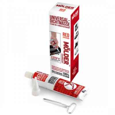 Герметик автомобильный MOLDER UNIVERSAL-DICHTMASSE RED 85г +370С (SIL370) Винница