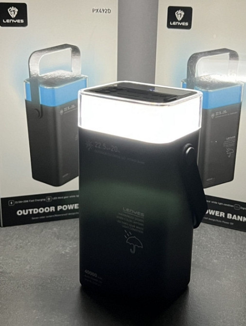 Павер банк Lenyes 40000mAh RGB підсвітка Київ - фото 1