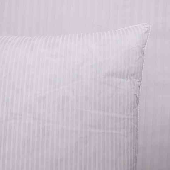 Подушка з Холлофайбера - Синтепух YouStar Тік смужка - пружна 70x70 см (Білий) з сумкою-чохлом Суми