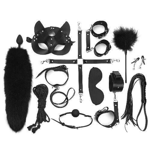 Набор BDSM Art of Sex – Maxi BDSM Set Leather, 13 предметов, черный, натуральная кожа Sex Aura Киев - изображение 2