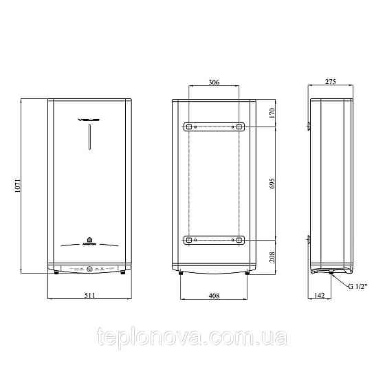 Водонагрівач Ariston Velis Tech 80 EU з мокрим ТЕНом 3100918 Чернівці