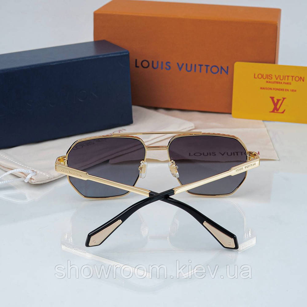 Чоловічі сонцезахисні окуляри Lv (2208) gold Lux Київ - фото 5