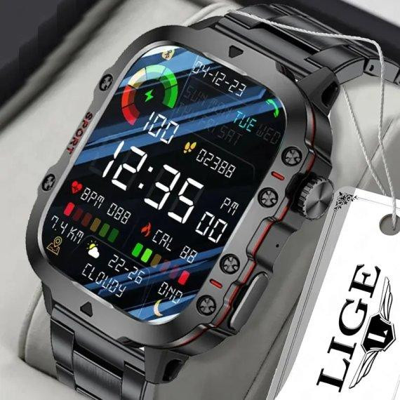 Розумний смарт годинник Smart Expert Nano Steel + 2 ремінця (Чорний) Вінниця - фото 3