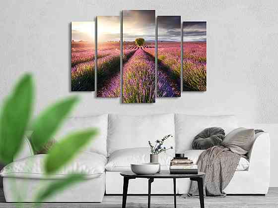 Модульна картина Природа Лаванда Art-350_5 ( 80х118см ) Київ