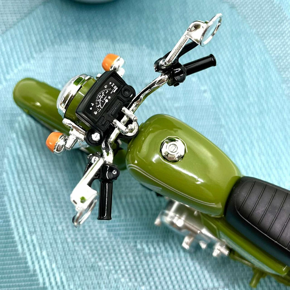Мотоцикл металопластиковий звуки підсвічування гумові амортизація елементи 1:12 Зелений (BG 68-765) Чернігів - фото 3