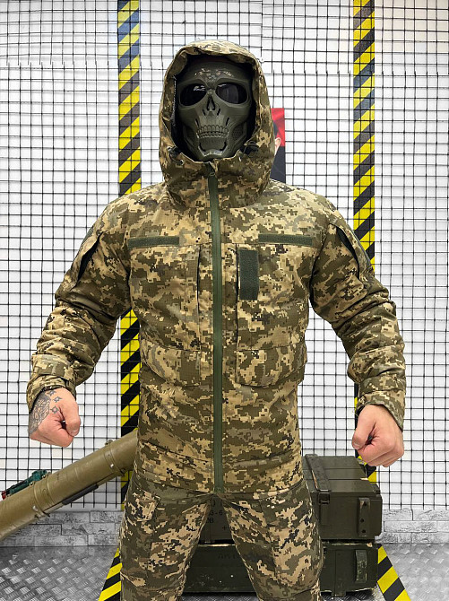 Куртка зимова чоловіча тепла водовідштовхувальна піксель Одеса - фото 10