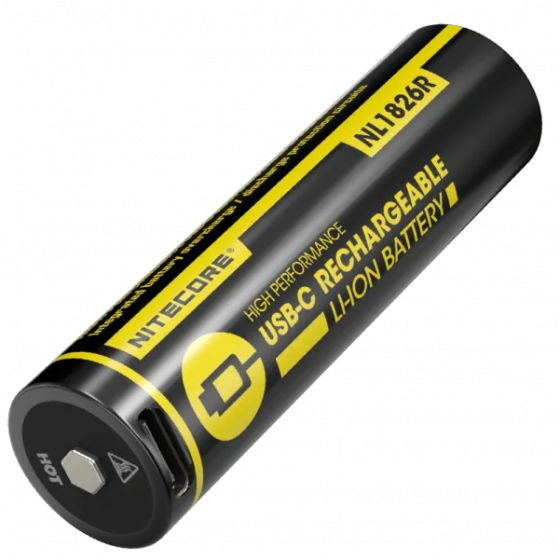 Аккумулятор 18650 Nitecore NL1826R 2600mAh USB-C (Черный) Винница