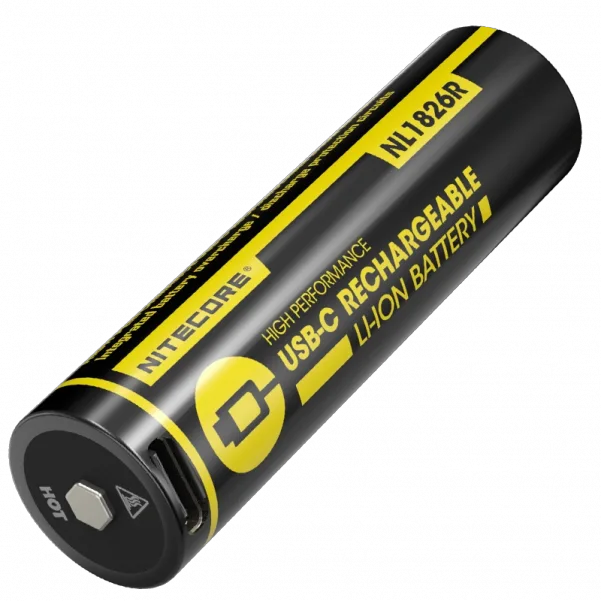 Аккумулятор 18650 Nitecore NL1826R 2600mAh USB-C (Черный) Винница - изображение 1