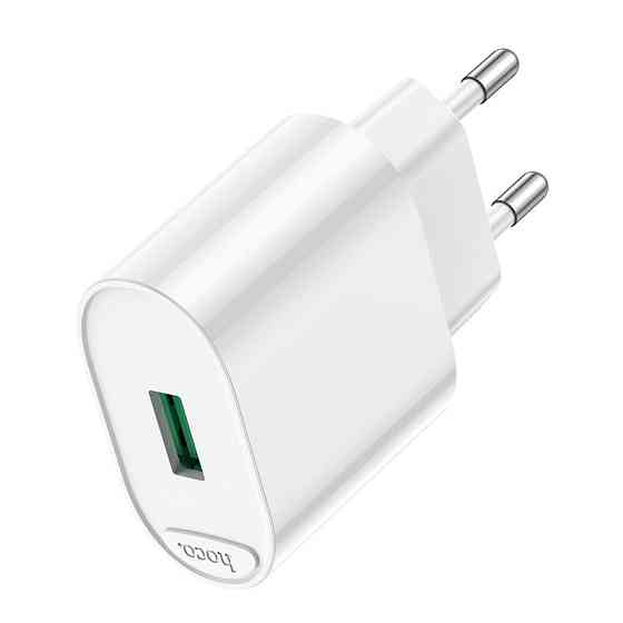 Мережевий зарядний пристрій HOCO C109A Fighter single port QC3.0 charger set, колір білий 6931474784810 Одеса