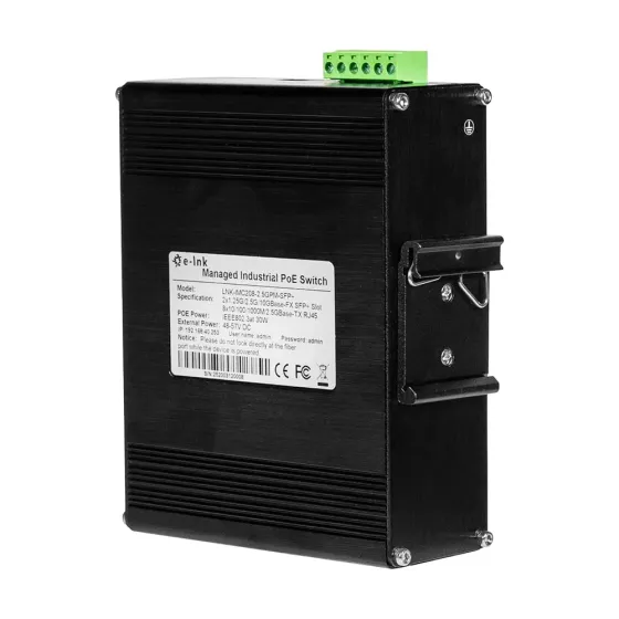 PoE-комутатор 10-портовий керований L2+ E-LINK LNK-IMC208-2.5GPM-SFP+ 2.5G з 8 портами PoE, 240W (73-00139) Київ