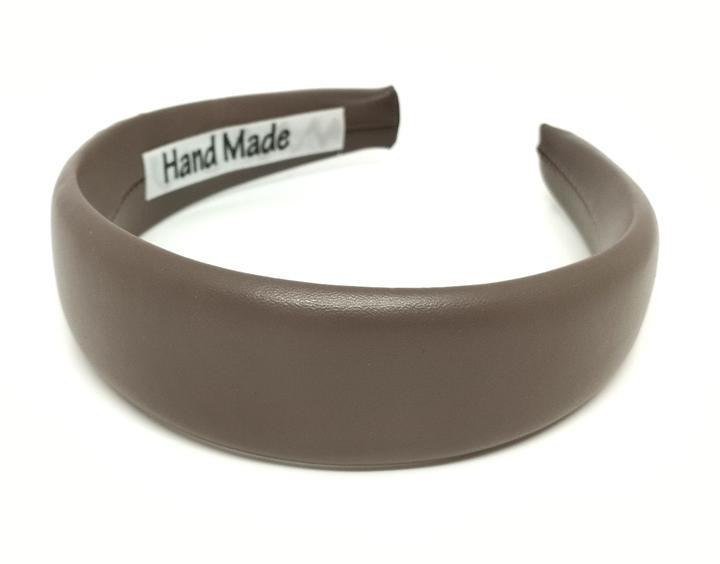 Обруч для волосся з екошкіри стильний коричневий Київ - фото 1