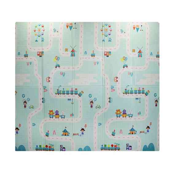Дитячий ігровий двосторонній килимок Місто та Ведмедик 200х180х0.8см Київ