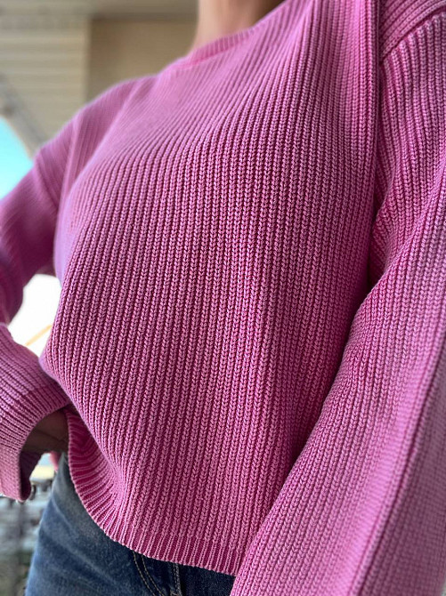 Светр жіночий A-N 875 варка в'язка оверсайз one size, рожевий, one size Київ - фото 12