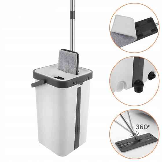 Набор для уборки швабра с двухкамерным ведром 11 литров + 3 насадки Ruhhy (27232) Нововолынск