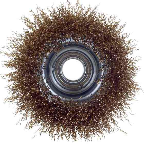 Щетка проволочная чашевидная Ø75мм М14×2мм (латунированная) SIGMA (9014071) Ровно