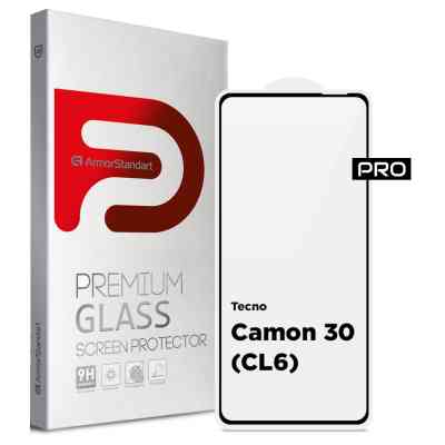 Скло захисне Armorstandart Pro Tecno Camon 30 (CL6) Black (ARM77128) Вінниця