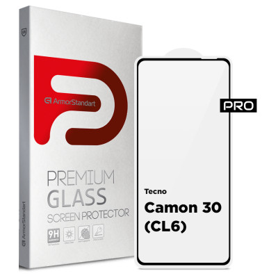 Скло захисне Armorstandart Pro Tecno Camon 30 (CL6) Black (ARM77128) Вінниця - фото 1