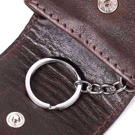 Оригінальна ключниця у вигляді футляра з натуральної шкіри Коричневий (GRANDE PELLE) Київ