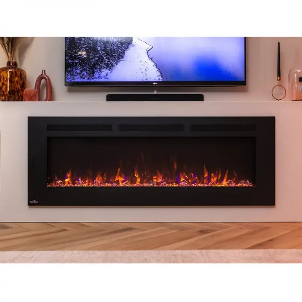 Камин электрический горизонтальный Allure Phantom 60 с металлической сеткой, черный мат (NEFL60FH-MT-EU) Код: 010740 Ровно - изображение 3