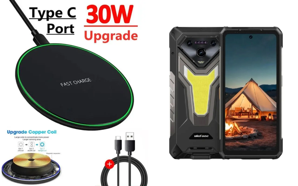 Бездротовий зарядний пристрій 30W для Ulefone Armor 5 Київ - фото 1