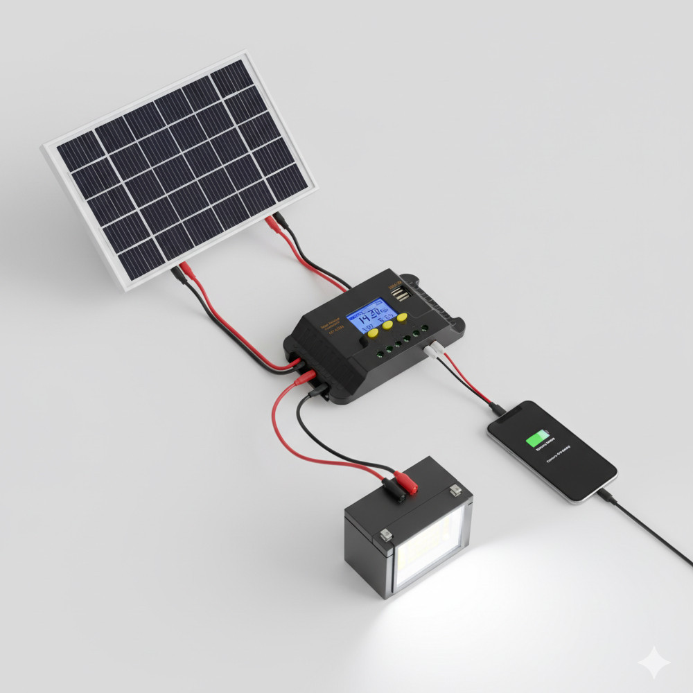 Контролер сонячної панелі,20A,CP-420A SBR Київ - фото 4