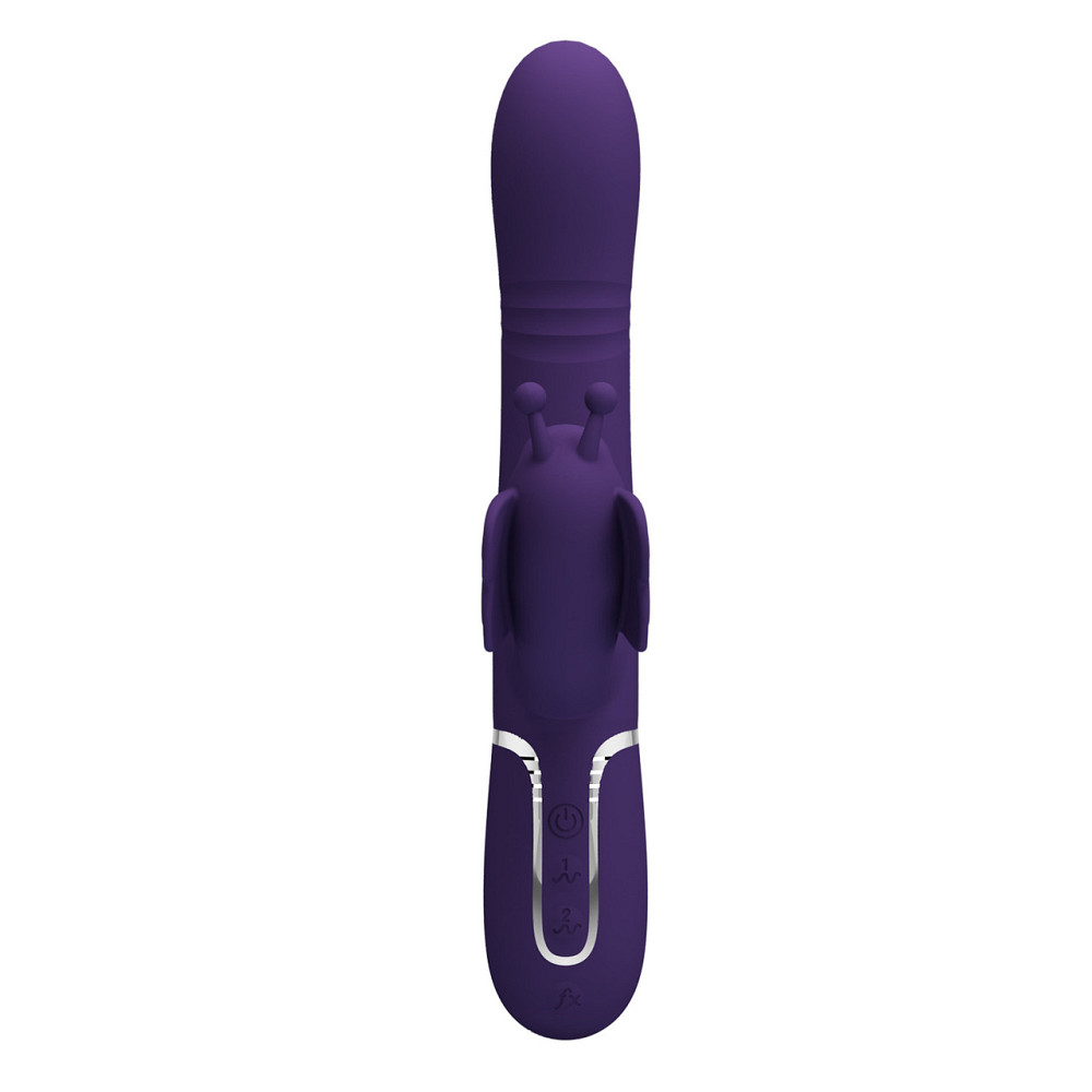 Вібратор-кролик PRETTY LOVE Twinkled Tenderness Purple, силікон, фіолетовий, подвійна стимуляція Sex Aura Київ - фото 6
