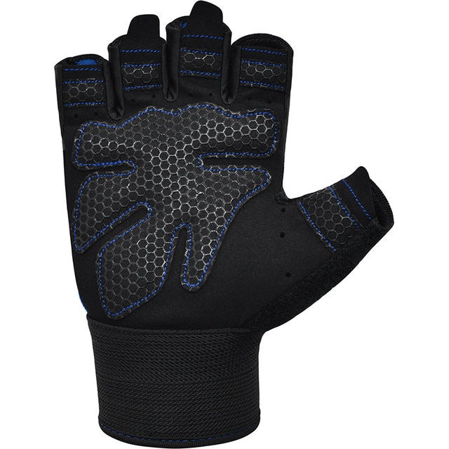 Перчатки для фітнесу RDX W1 HALF BLUE PLUS-XL Кам'янське - фото 3