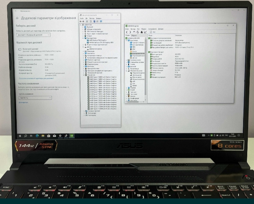ASUS TUF A15 Ryzen 7 5800H RTX 3070 8Gb 144Hz 16Gb SSD 512Gb Ноутбук Київ - фото 8