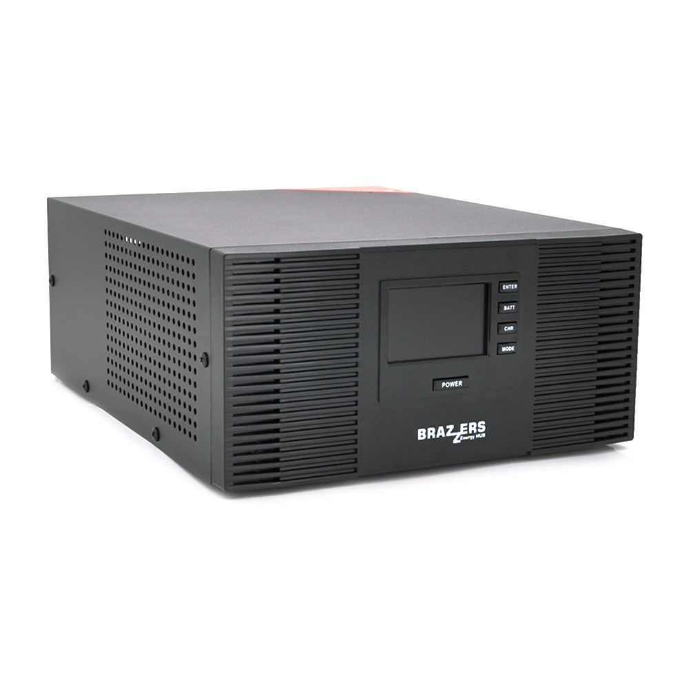 ИБП BRAZZERS BRSW-LFP-1000-12 (800Вт), под внешний АКБ 12V(LiFePo4/GEL/AGM), ток заряда 10/20A, BOX Киев - изображение 1