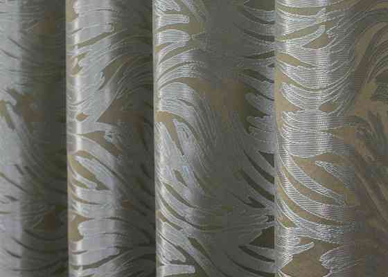 Комплект готовых штор VR-Textil Жаккард Magic № 1608ш Песочный с серым 145х170 см 2 шт (35-0251) Киев