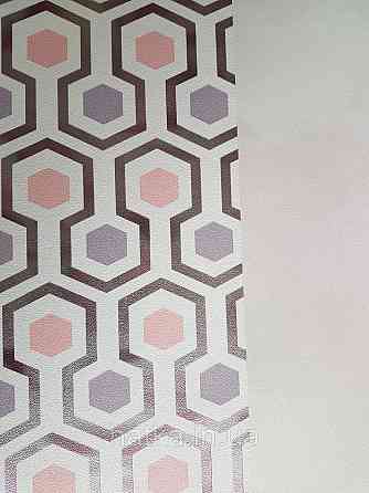 Шпалери флізелінові Decoprint Good Vibes 0.53х10 молодіжні дитячі геометрія смуги фігури рожеві, бузкові Київ