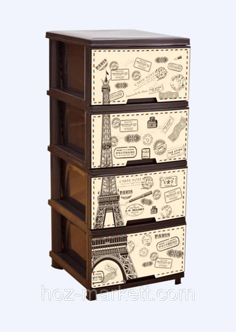 Комод пластиковий коричневий "Париж" Алеана Харків - фото 3