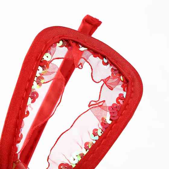 Труси без лямок червоні з паєтками - розмір універсальний, спандекс Київ