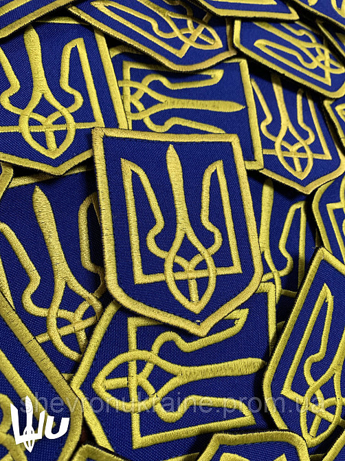 Шеврон Герб Украины (Форма щит. На липучке) Размер 8x6см Киев - изображение 3