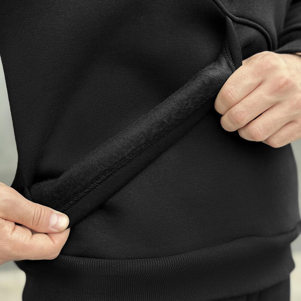 Чорний чоловічий спортивний костюм осінь/зима з капюшоном Pobedov Space Київ - фото 9