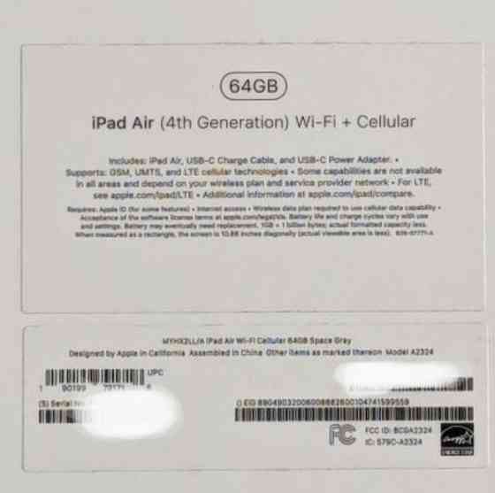 Планшет: iPad Air 4 64Gb. Wi-Fi /Lite. Киев