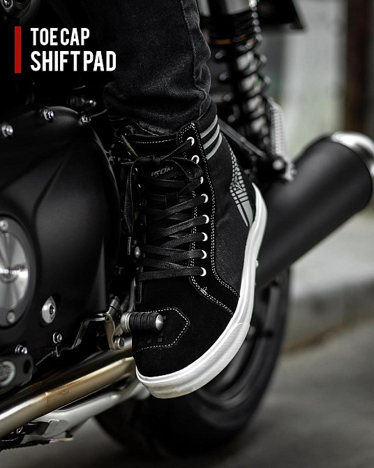 Чоловічі мотоботинки для міста дихаючі протиковзкі з боковою блискавкою підтримка щиколотки Київ - фото 4