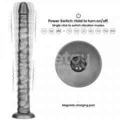 Реалистичный вибратор - King Sized Vibrating Vibrax Slider 16