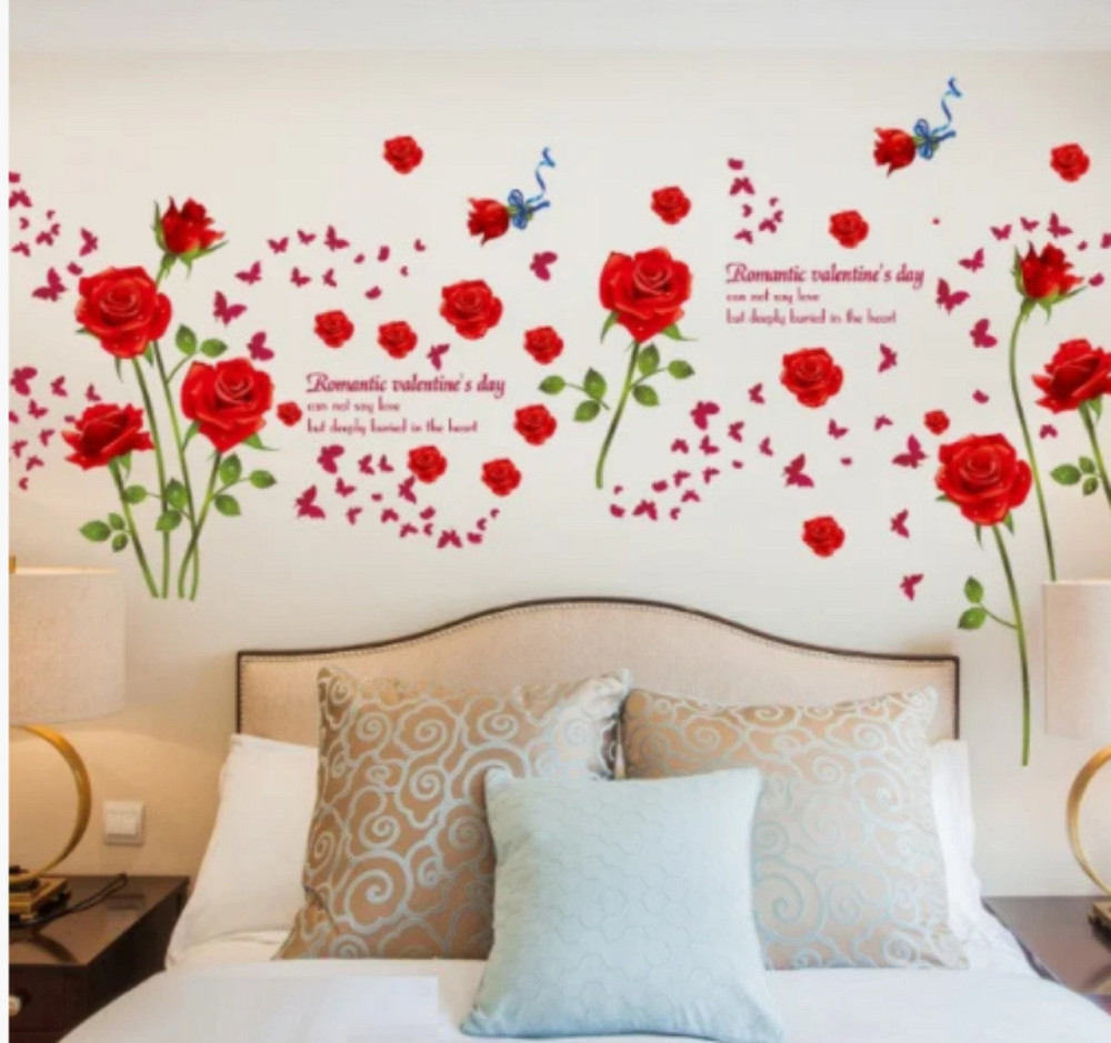 Наклейка декоративна Червоні троянди Київ - фото 5