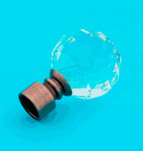 Наконечник для металевого карниза "Люмієра/Кристал Шар" (колір мідь, діаметр 19 мм) Бровари - фото 1