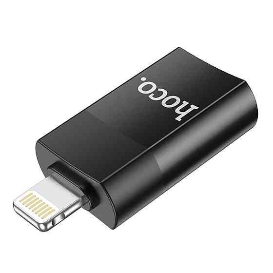 Кабель-перехiдник HOCO UA17 iP Male to USB female USB2.0 adapter Black Київ